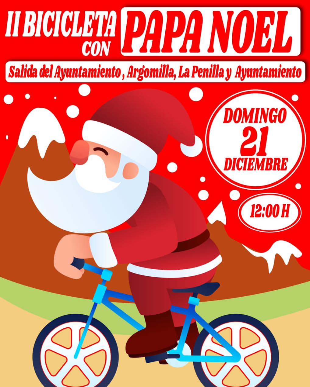 II Bicicleta con Papá Noel en Santa María de Cayón 2025