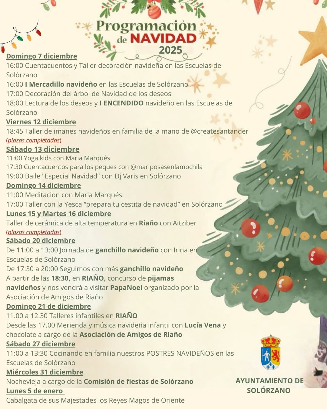 Programación Navidad Solorzano 2025