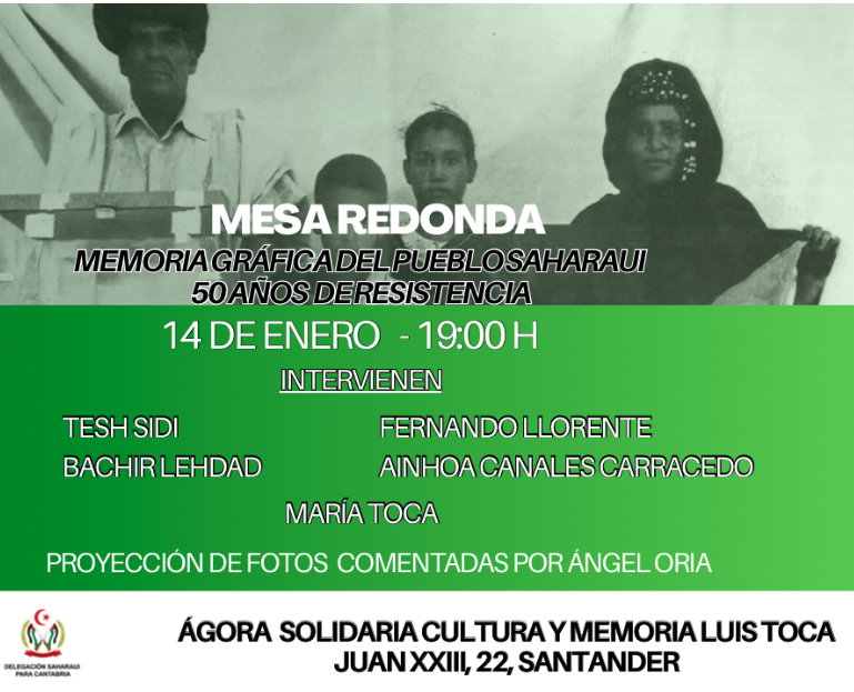 Mesa y Exposición: Memoria gráfica del pueblo saharaui. 50 años de resistencia