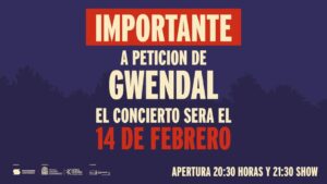 Concierto Gwendal 14 Febrero – Nueva Fecha