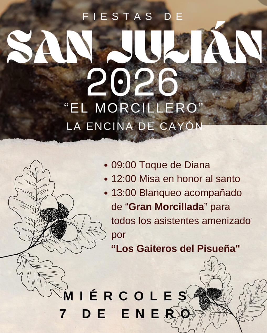 Fiestas de San Julián El Morcillero 2026