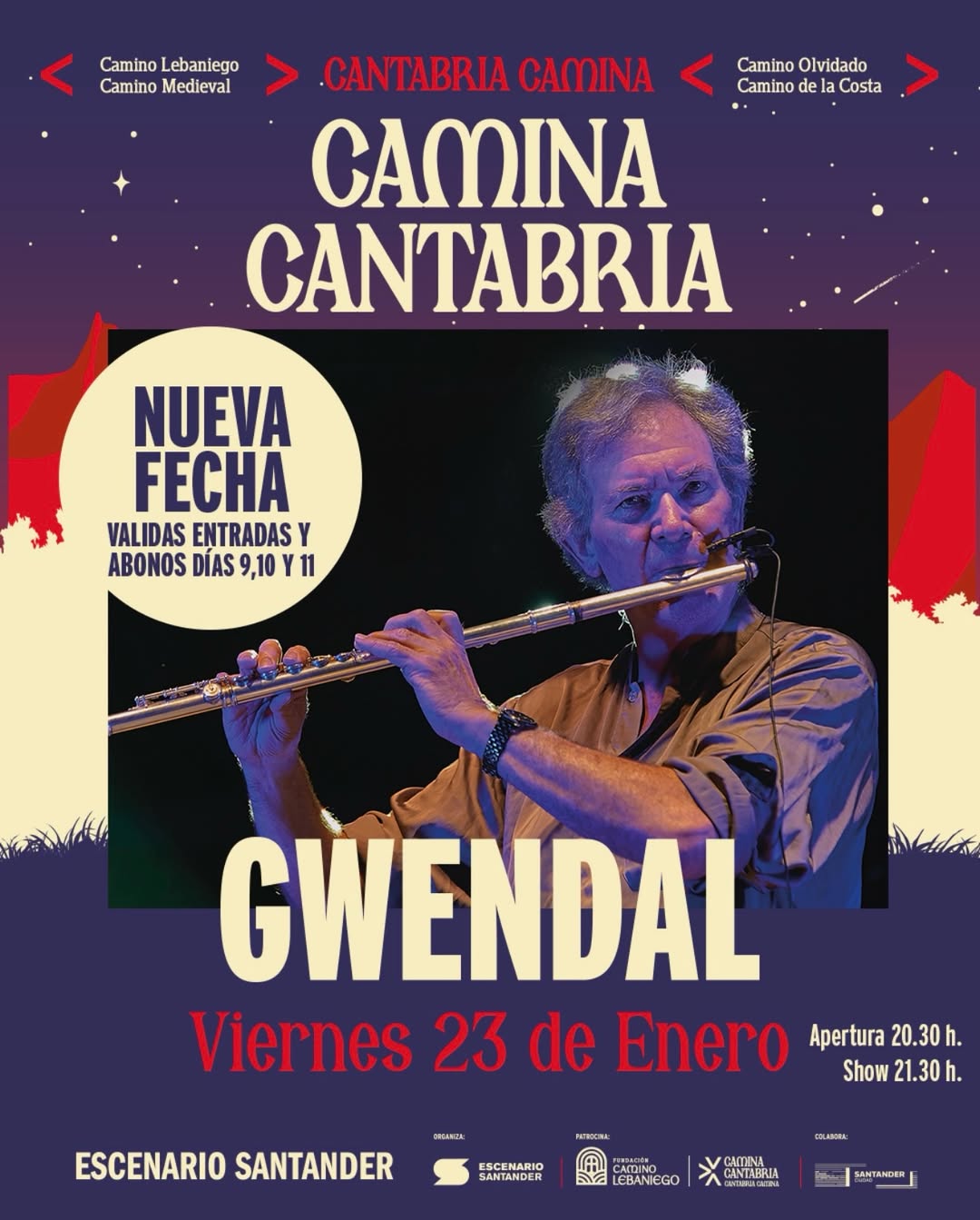 Concierto Gwendal 23 Enero – Nueva Fecha