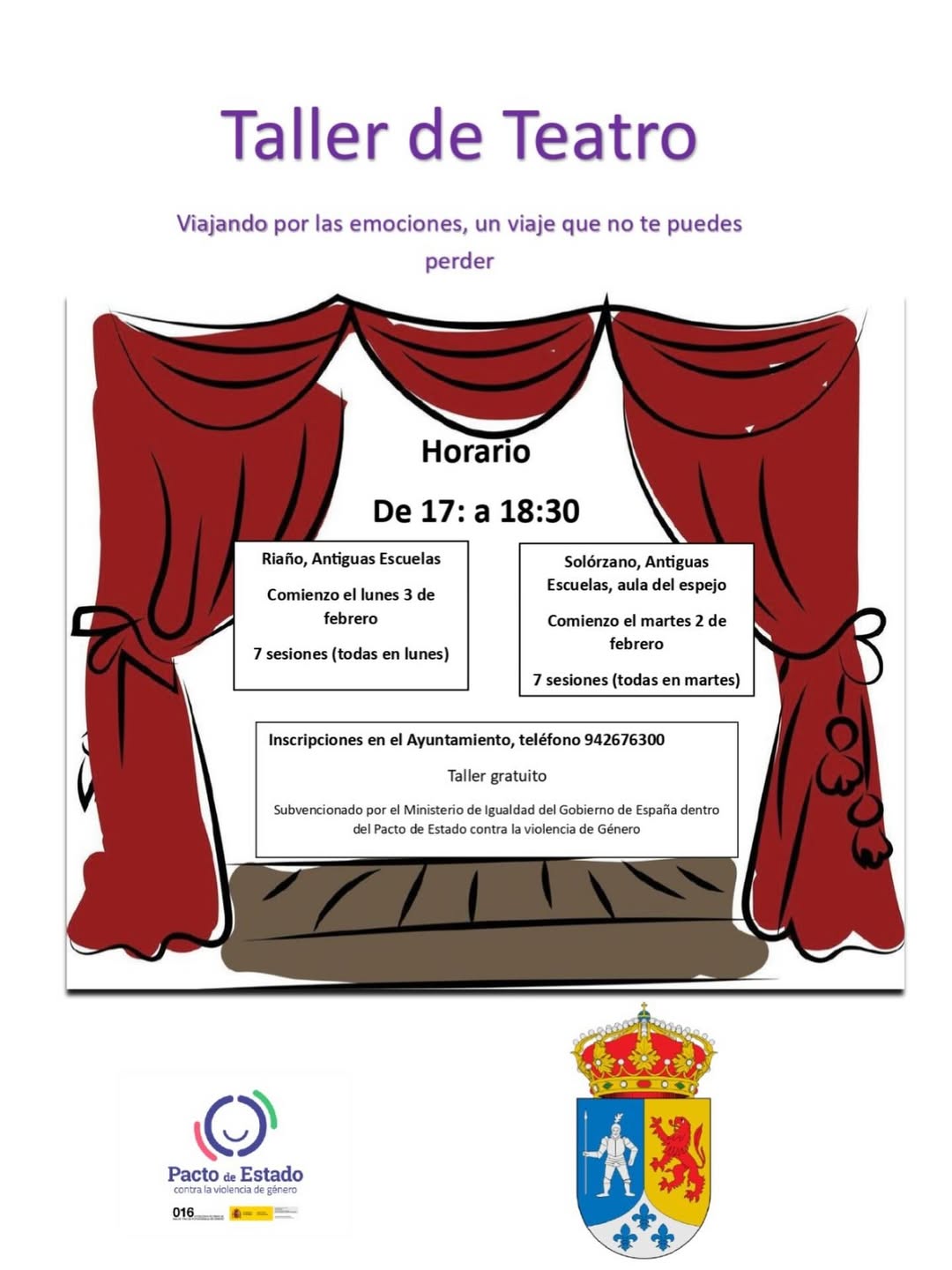 Taller de Teatro para mujeres en Solórzano y Riaño