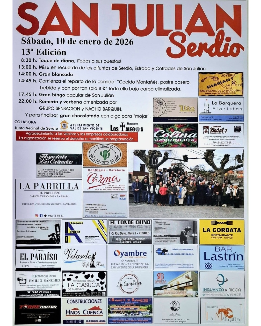 Fiesta de San Julián Serdio 2026