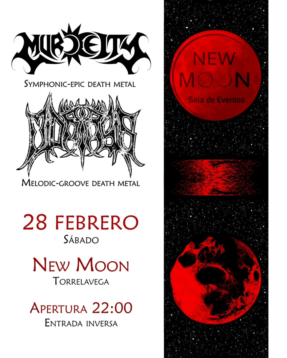 Concierto Murdeity – Midriasis Band New Moon Torrelavega 2026