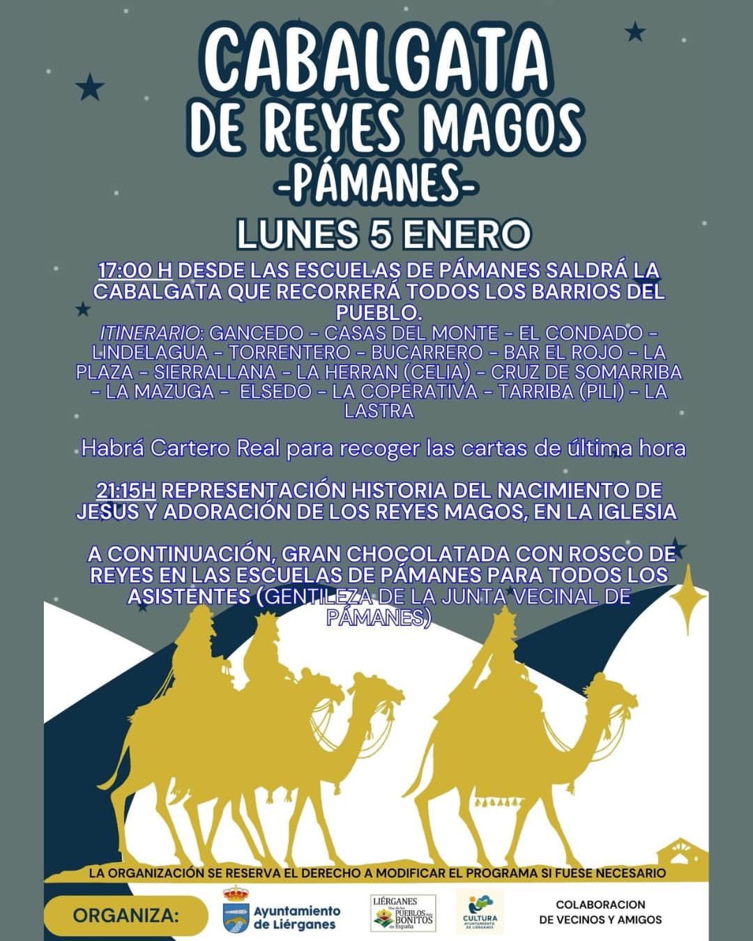 Cabalgata Reyes Magos Pámanes 2026