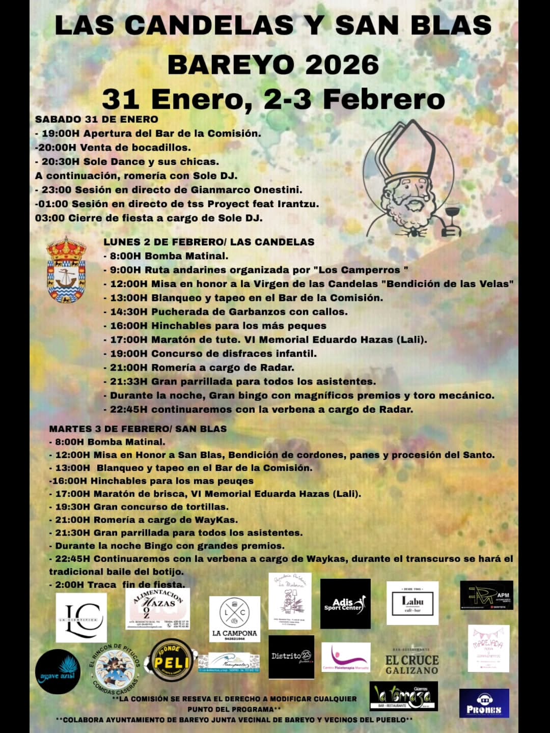 Las Candelas y San Blas Bareyo 2026