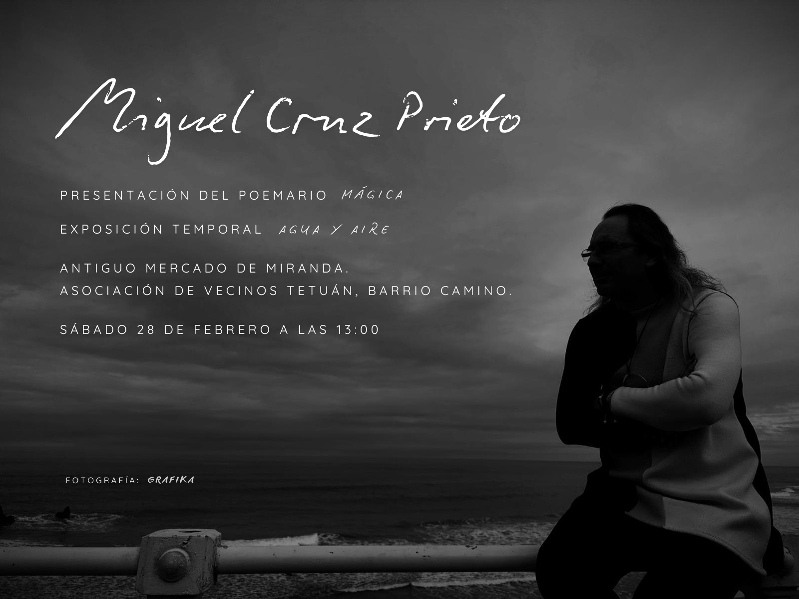Miguel Cruz Prieto presenta su poemario ‘Mágica’ en Santander