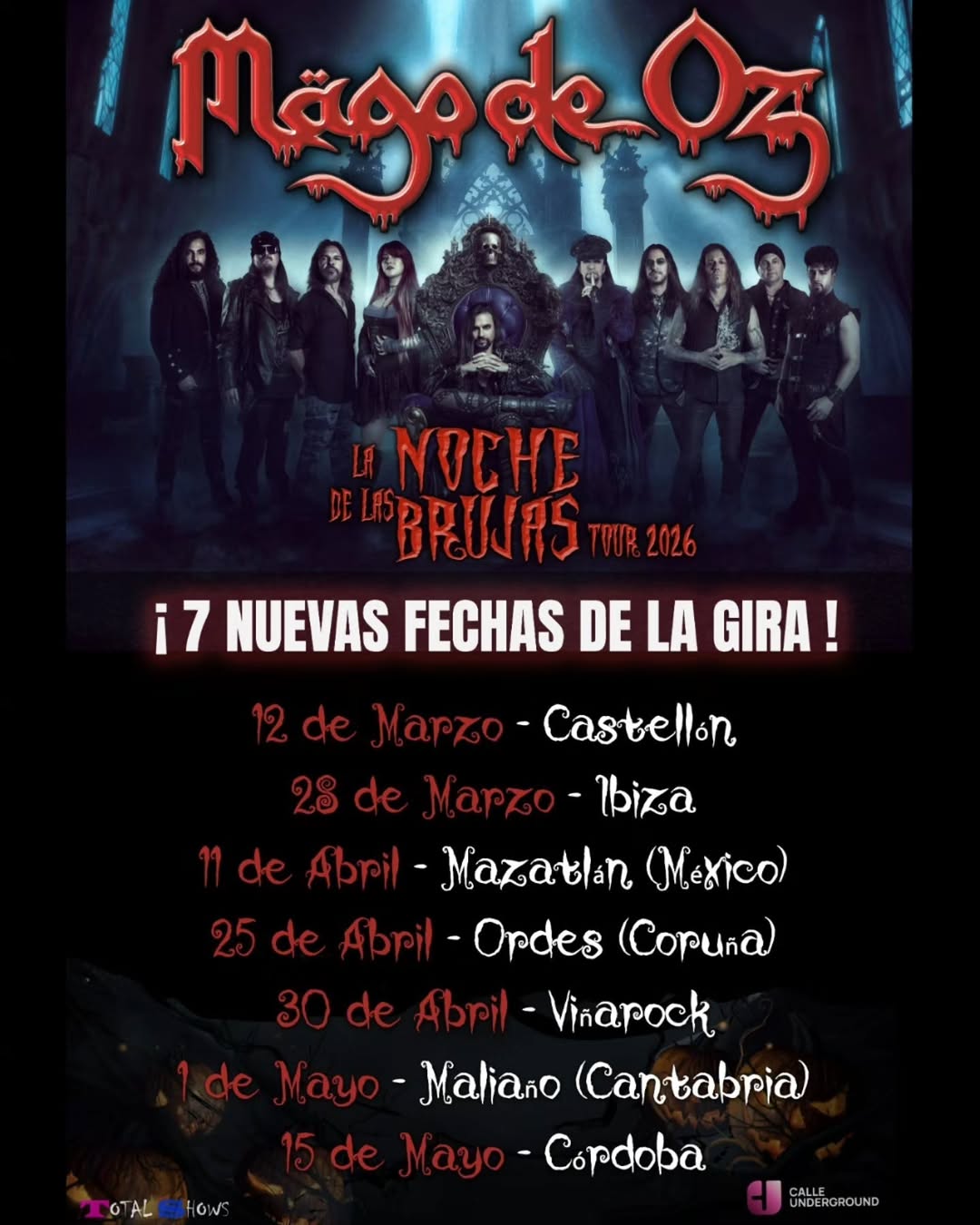 Concierto Mago de Oz Maliaño – 1 de Mayo 2026