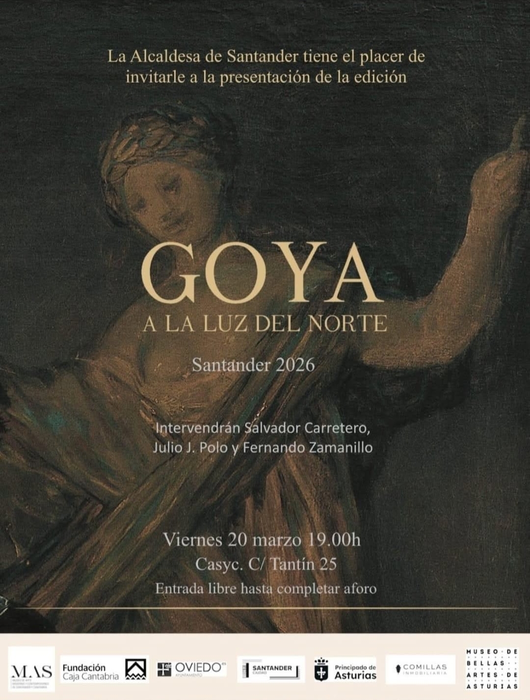 Presentación de «Goya a la luz del norte» en Fundación Caja Cantabria