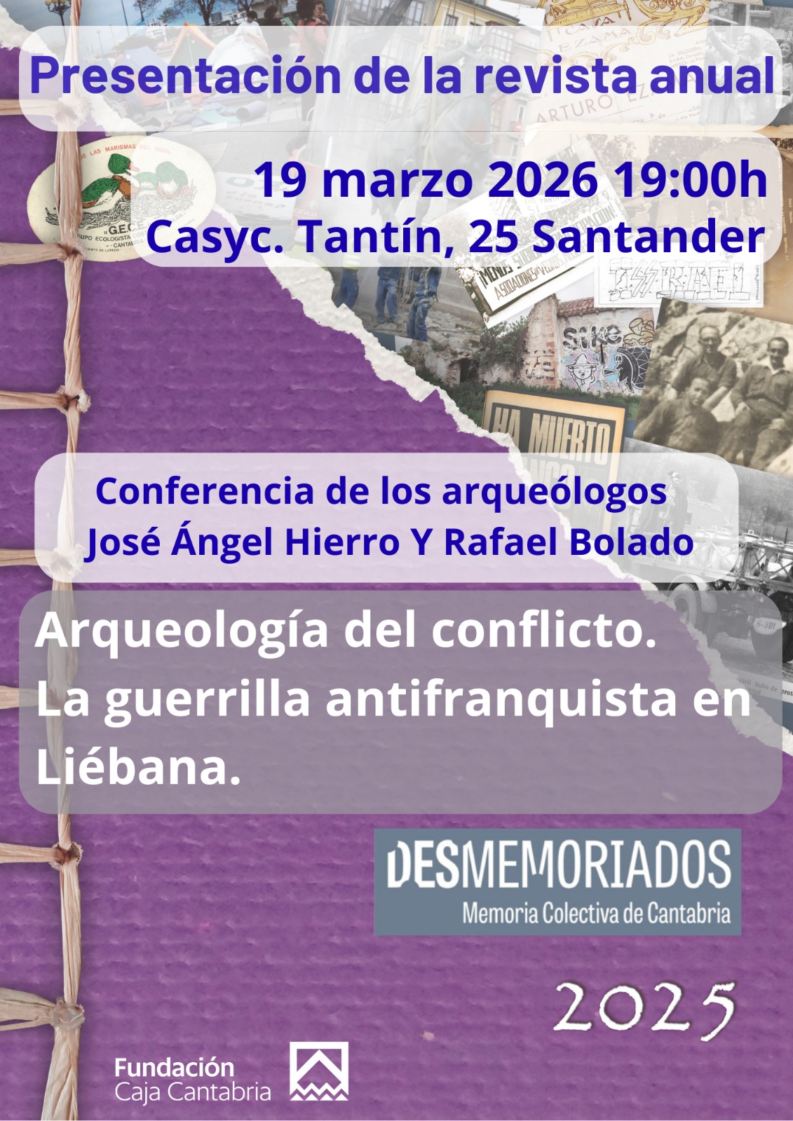 Presentación de la revista de Desmemoriados en Fundación Caja Cantabria