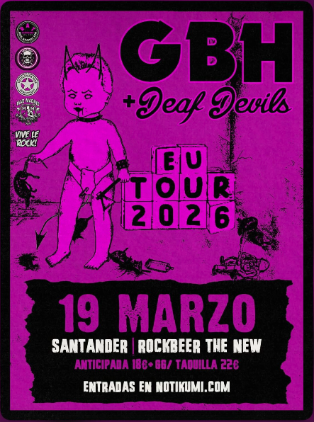 GBH y Deaf Devils en concierto en Sala Rock Beer the New