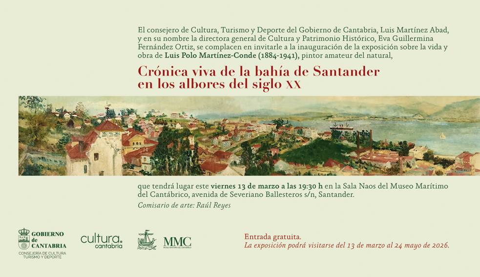 Exposición Crónica viva de la bahía de Santander en los albores del siglo XX en Museo Marítimo del Cantábrico