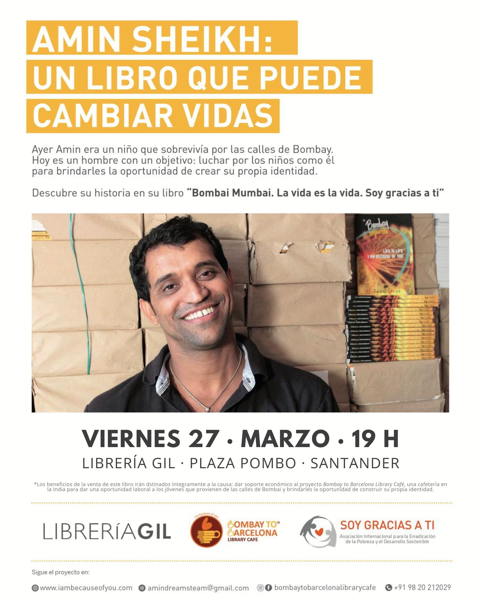 Presentación de Bombai Mumbai en Librería Gil