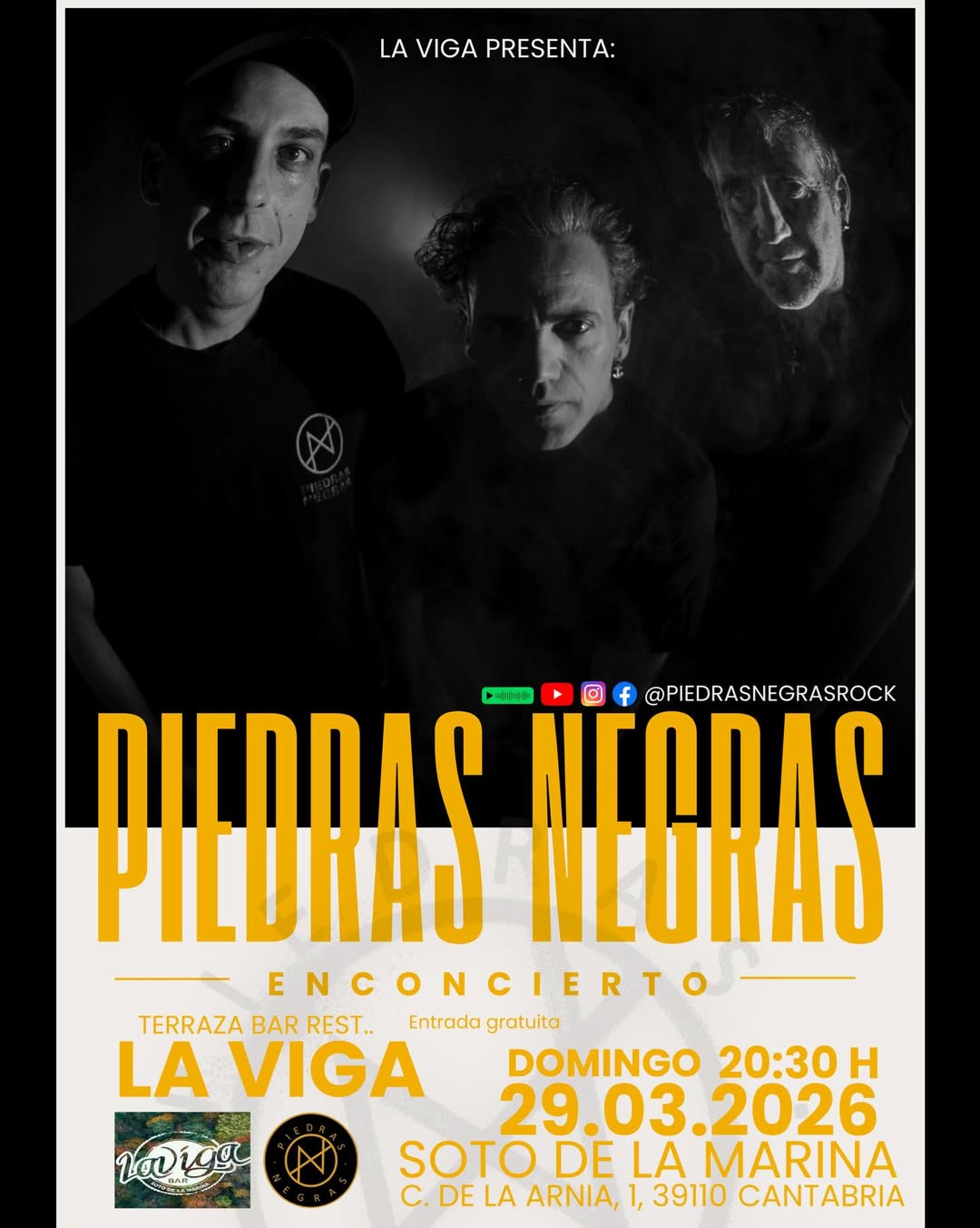 Piedras Negras en directo en La Viga