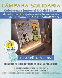 Taller de lámparas solidarias en Aida Books & More
