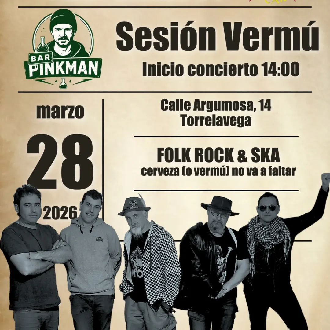 Concierto de Folk Rock y Ska en Pinkman Bar, Torrelavega