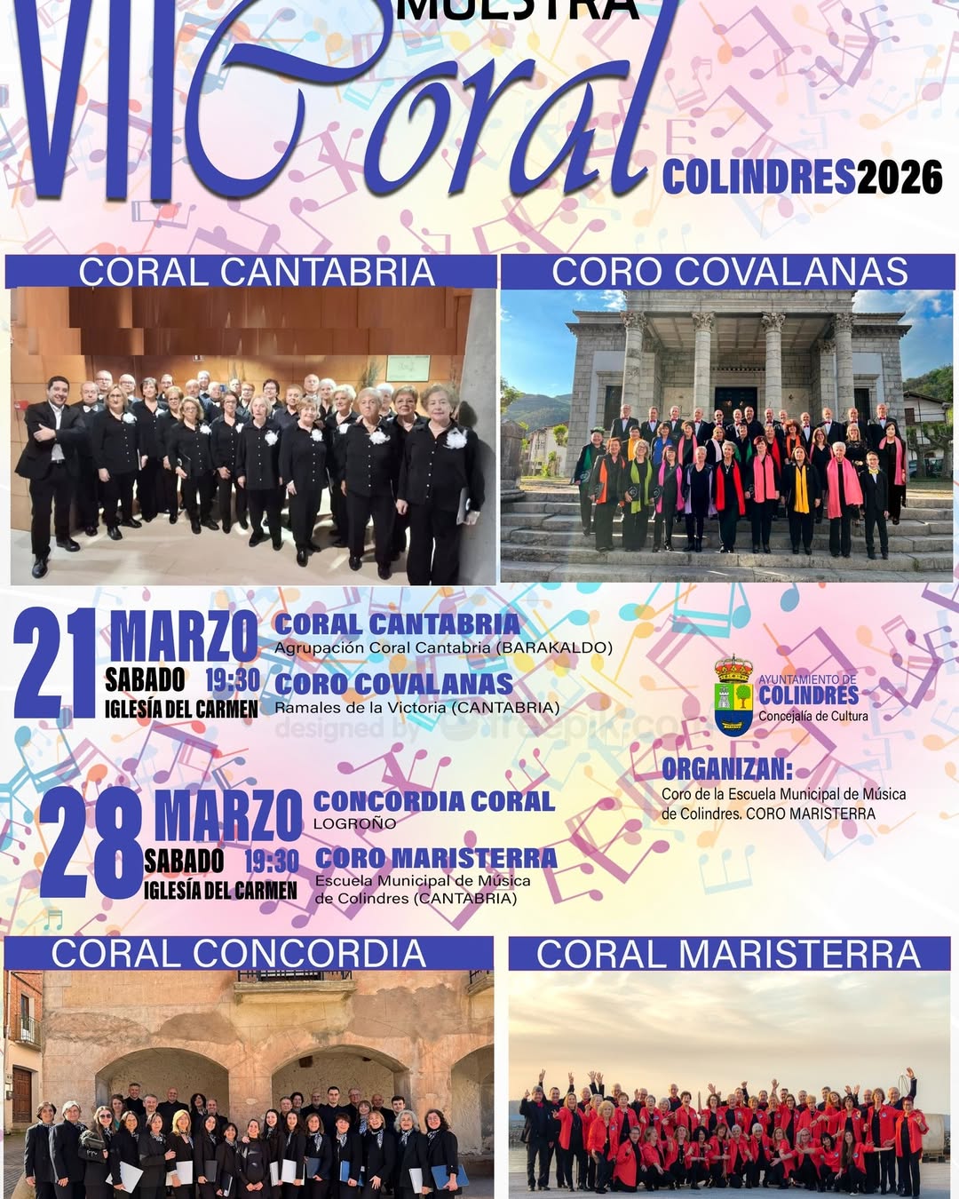 Concierto de Coral Cantabria en Iglesia del Carmen, Colindres