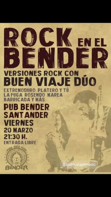 Concierto de rock en el Pub Bender, Santander