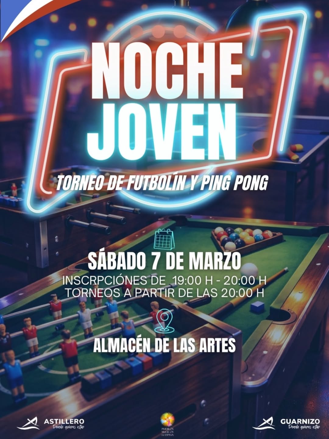 Noche Joven – Torneo de Futbolín y ping pong