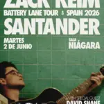Concierto ZACK KEIM 2 Junio – Sala Niágara