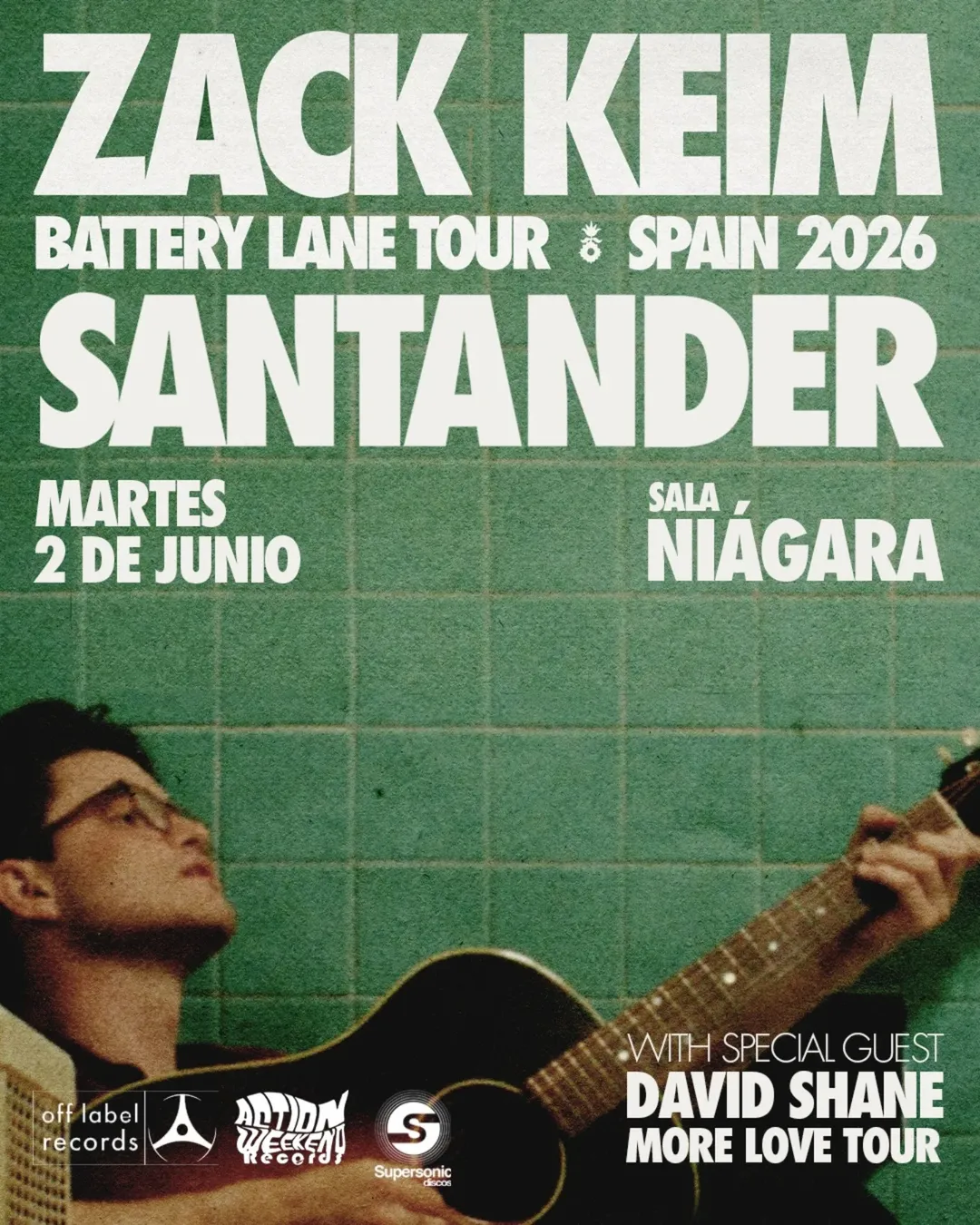Concierto ZACK KEIM 2 Junio – Sala Niágara