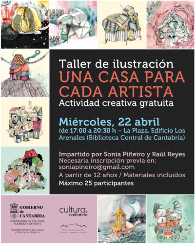 Taller creativo Una casa para cada artista en Biblioteca Central de Cantabria