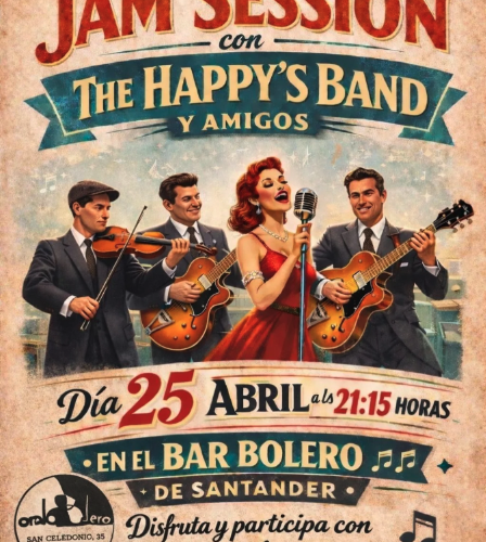 Jam Session con The Happy´s Band en Café/Bar Bolero