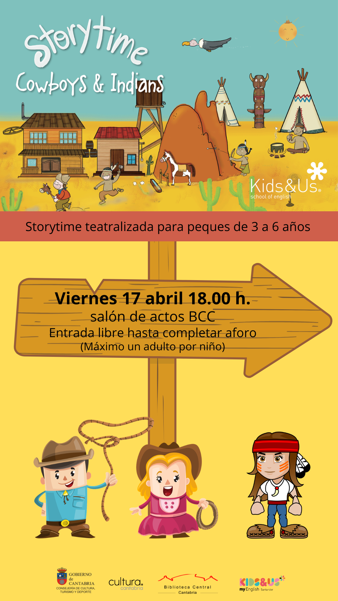 «Cowboys & Indians» en Biblioteca Central de Cantabria