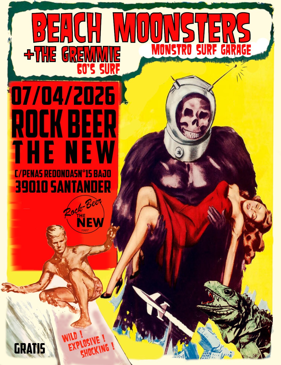 Surf Garage Night: Beach Moonsters y The Gremmie en Sala Rock