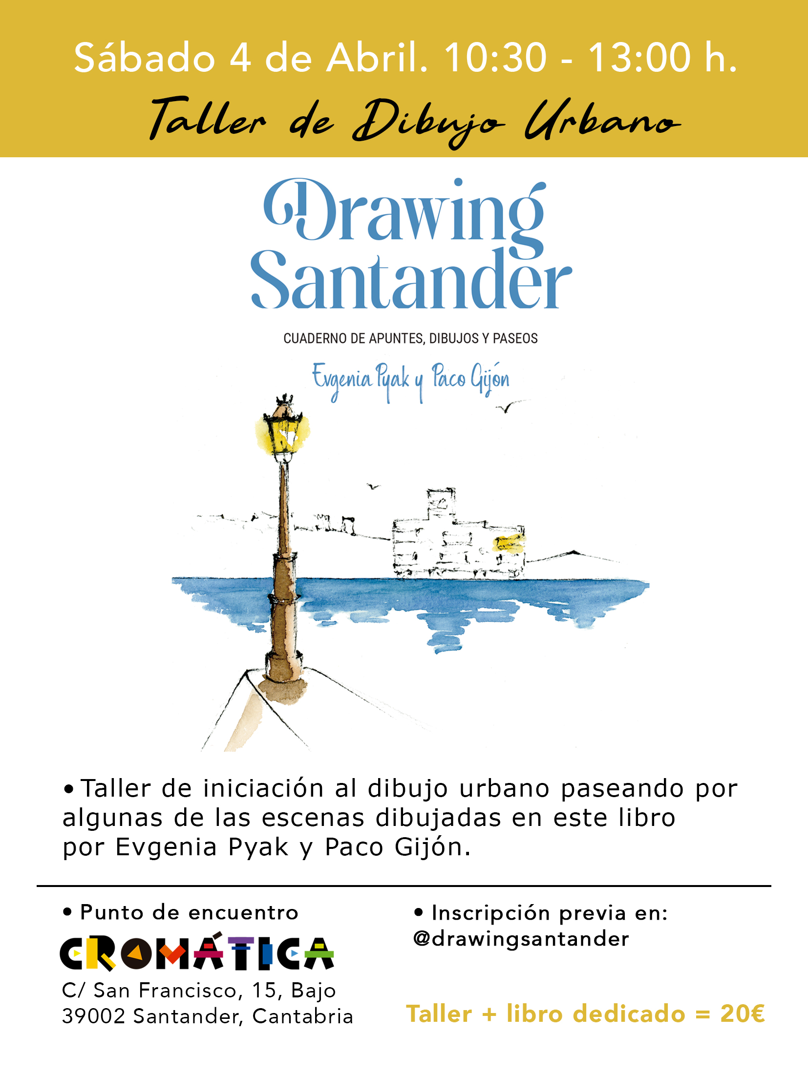 Taller de dibujo urbano Drawing Santander en Cromática Papelería y Bellas Artes