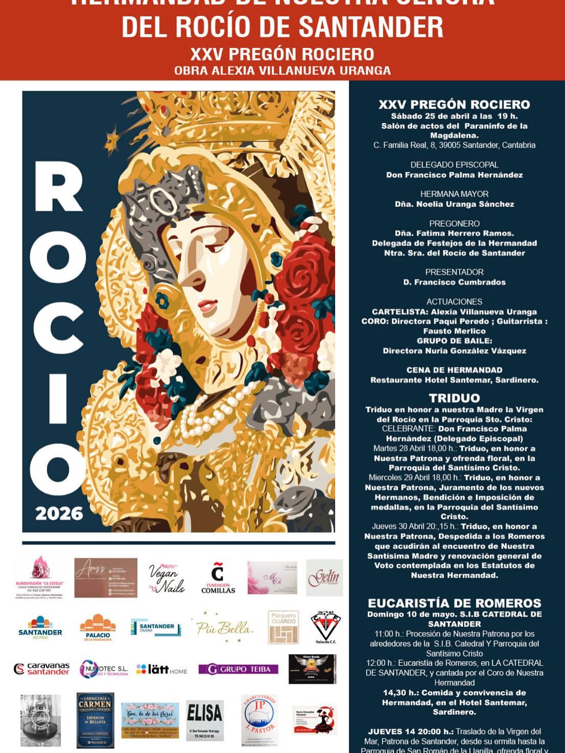 XXV Pregón Rociero en Paraninfo de la Magdalena, Santander