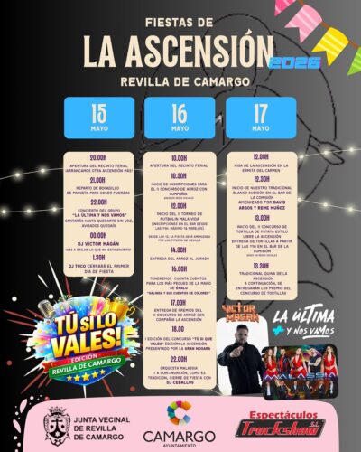 Fiestas de la Ascensión 2026 en Revilla de Camargo