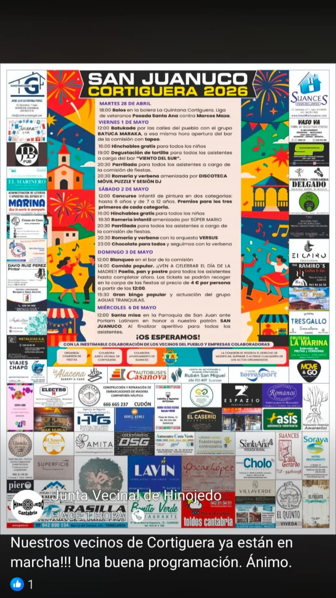 Fiestas de San Juanuco 2026 en Cortiguera