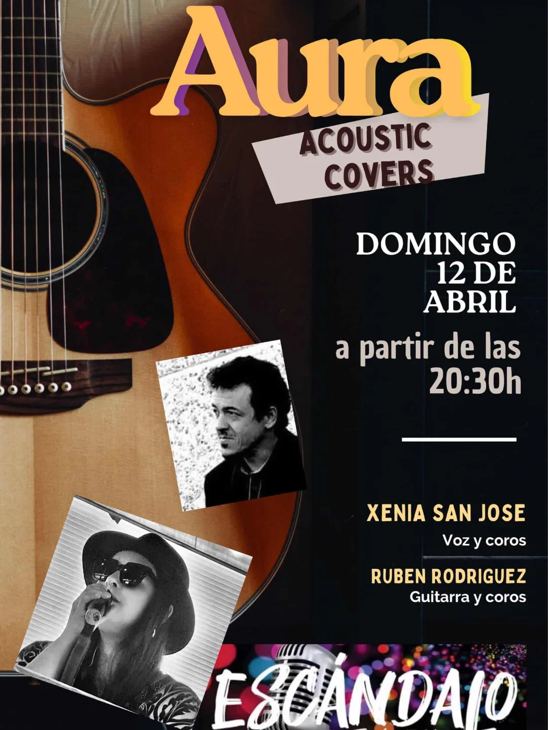 Concierto de Aura Acoustic Covers en Escándalo, Santander