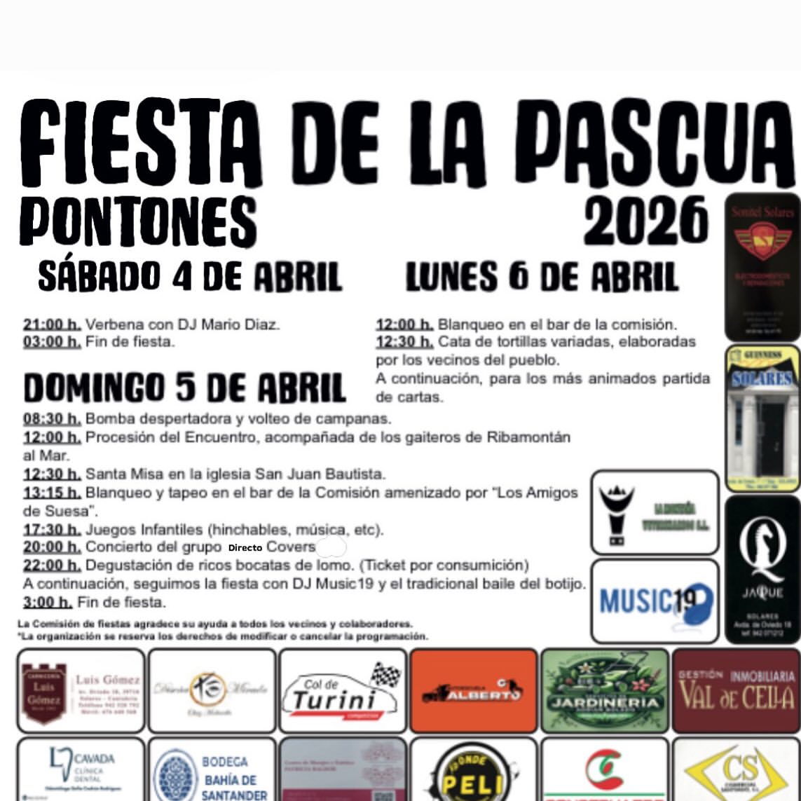 Fiesta de la Pascua en Pontones, 2026