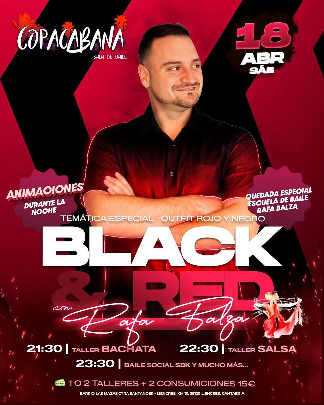 Fiesta Rojo y Negro en Copacabana, Liencres