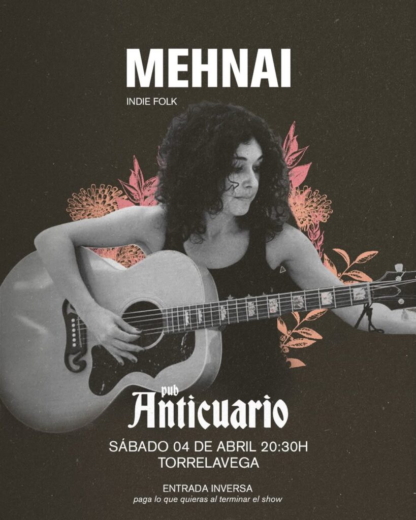 Mehnai en directo en pub Anticuario, Torrelavega – Indie Folk