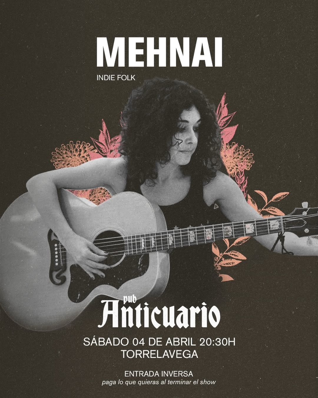 Mehnai en directo en pub Anticuario, Torrelavega – Indie Folk