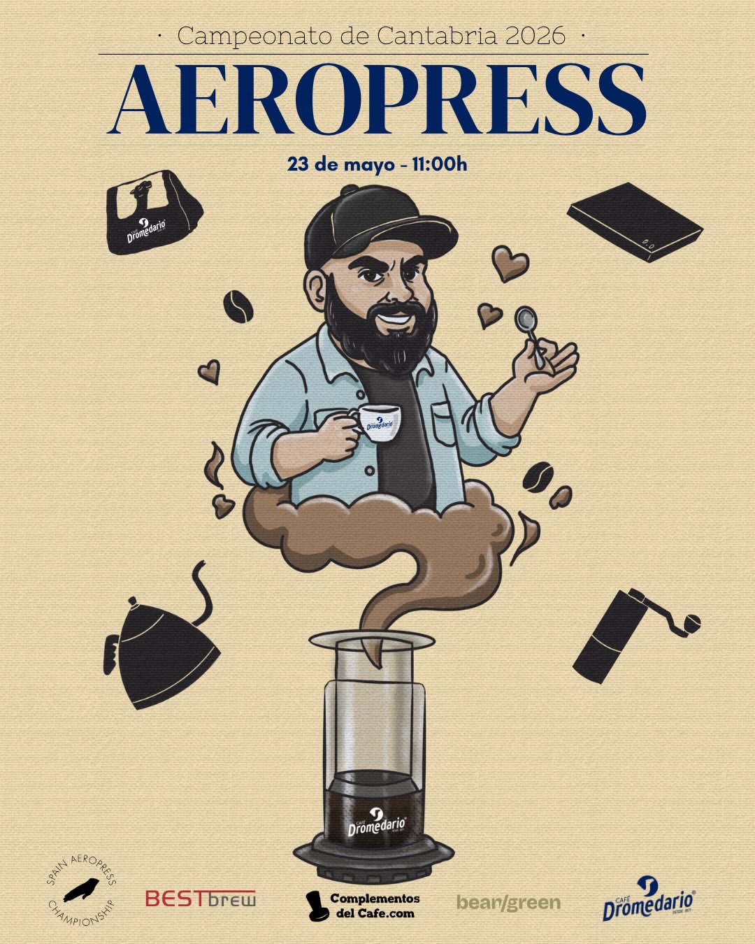 Campeonato de Cantabria 2026 de AeroPress en Café Dromedario