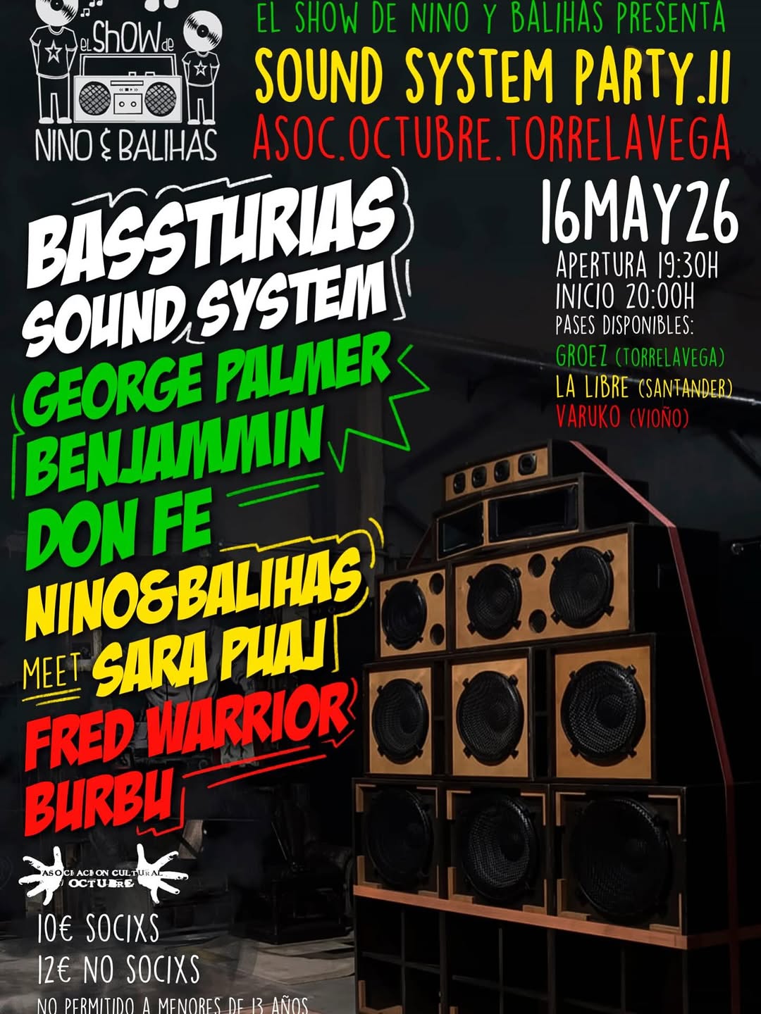 Sound System Party II en Asociación Cultural Octubre, Torrelavega