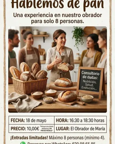 Hablemos de Pan en El Obrador de María