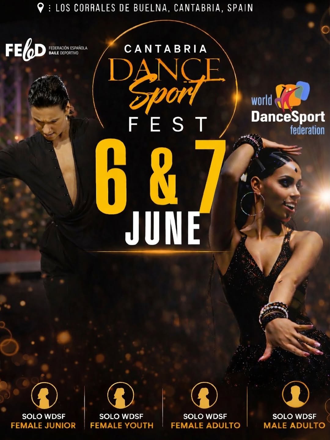 WDSF Dancesport en Los Corrales de Buelna, Cantabria