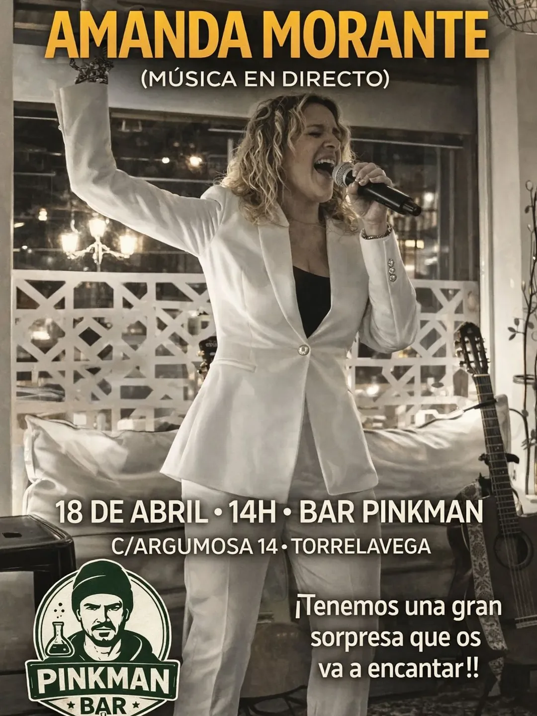 Amanda Morante en directo en Bar Pinkman, Torrelavega