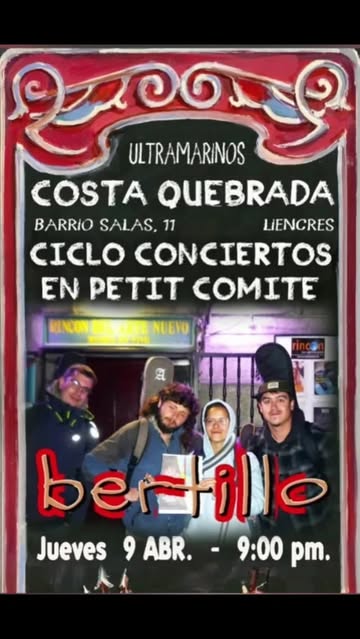 Concierto de Ultramarinos, Costa Quebrada y Bertillo en Liencres