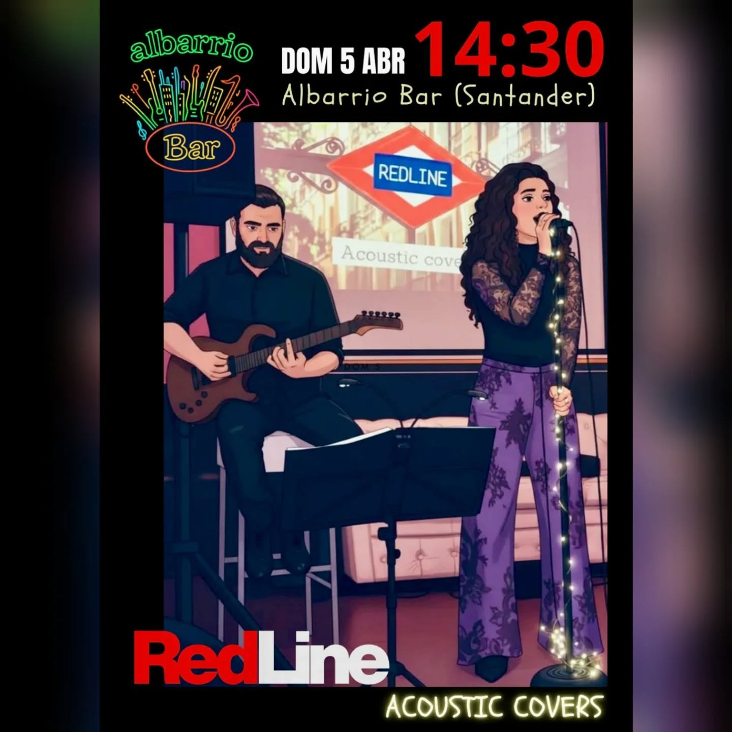 Red Line: Concierto de Versiones en Acústico en Albarrio Bar