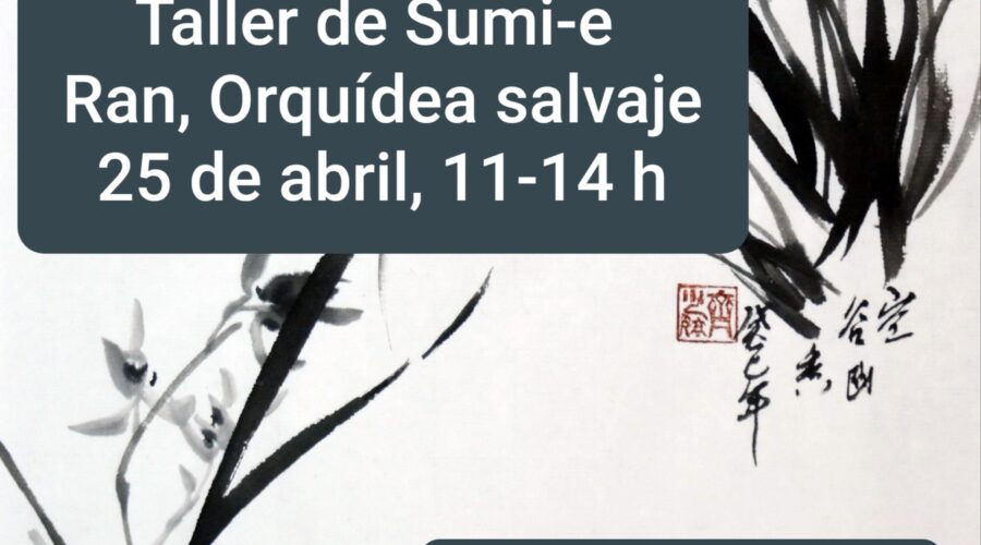 Taller de Sumi-e Ran, Orquídea Salvaje en Garanza, Escuela de Artes Plásticas-Santander