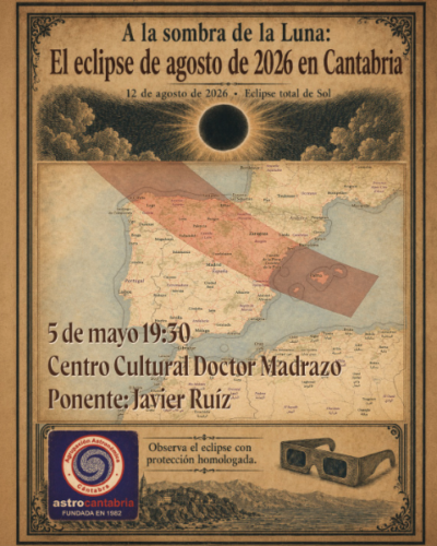 Eclipse total de 2026: charla astronómica en Santander