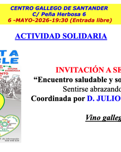 Encuentro solidario musical: Invitación a ser feliz en Santander