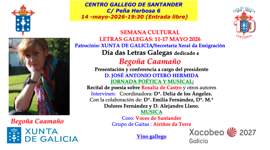 Día de las Letras Gallegas: Jornada poética y musical